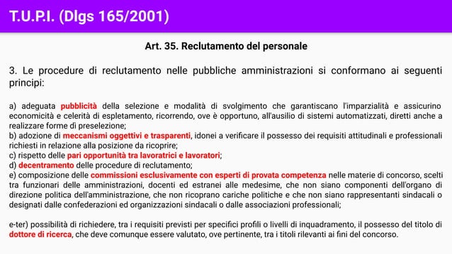 Legge 165 Del 2001 In Breve Lezione n. 08 - La disciplina del pubblico impiego: La normativa sul