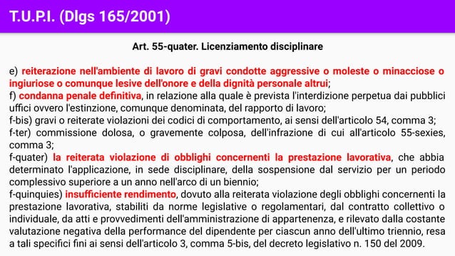 Lezione n. 08 - La disciplina del pubblico impiego: La normativa sul