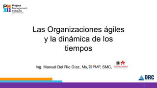 Las Organizaciones ágiles
y la dinámica de los
tiempos
1
Ing. Manuel Del Río Díaz, Ms, , SMC,
 