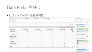 Data Portal を使う
• ピボットテーブルも作成可能
 