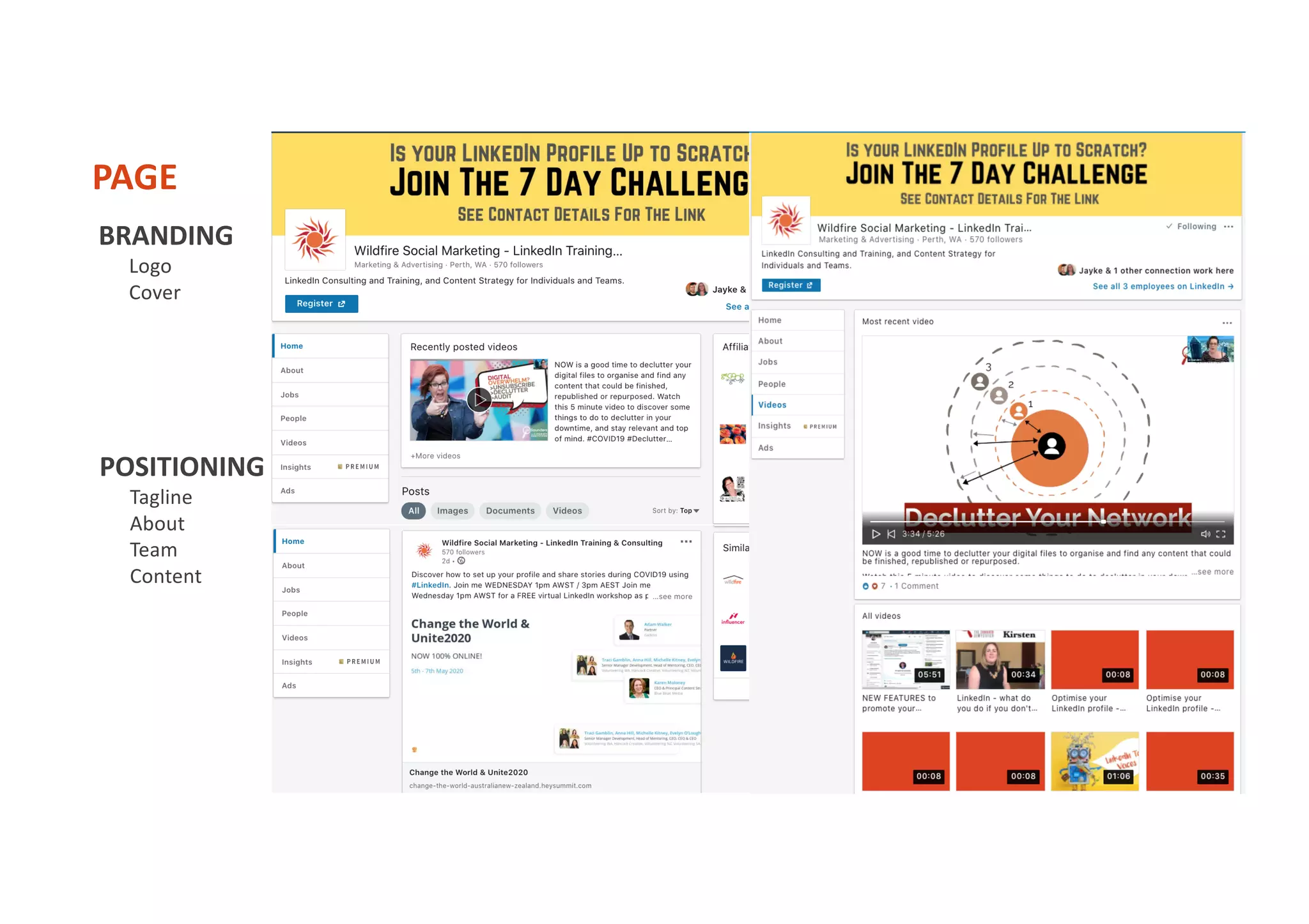 BRANDING
Logo
Cover
POSITIONING
Tagline
About
Team
Content
PAGE
 