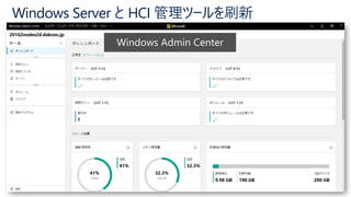 Windows Server と HCI 管理ツールを刷新
 