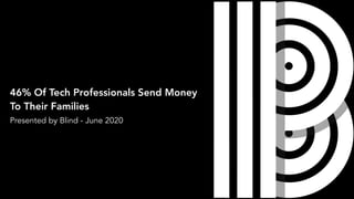 46% Of Tech Professionals Send Money
To Their Families
Presented by Blind - June 2020
 