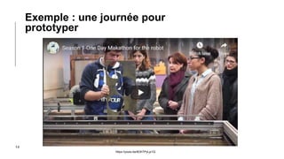 14
https://youtu.be/8OhTPyLjz1Q
Exemple : une journée pour
prototyper
 
