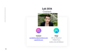 1818
Contact
carole@carolestromboni.com
Lab2034.com
Siège
28 rue Réaumur
75003 Paris
(métro Arts & Métiers)
Lab 2034
Contact
 