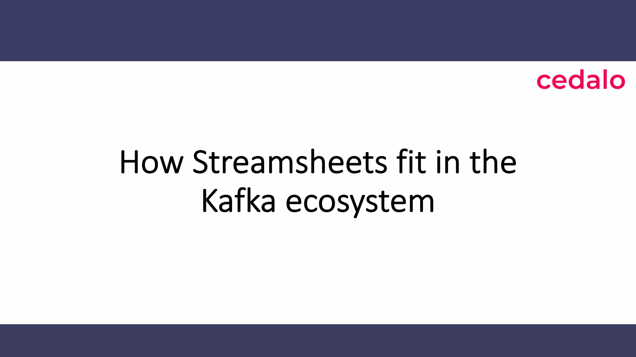 How Streamsheets fit in the Kafka ecosystem 