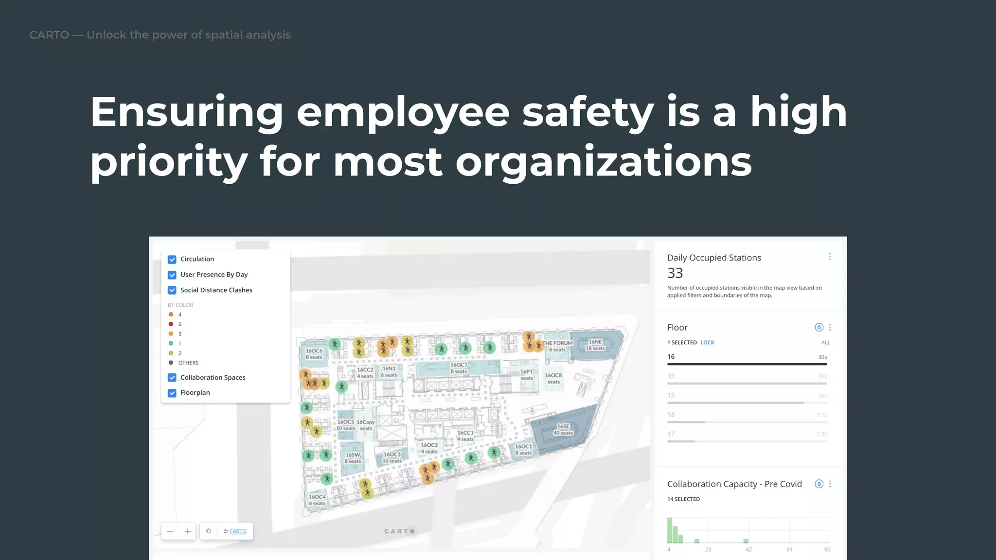 CARTO — Unlock the power of spatial analysis
Ensuring employee safety is a high
priority for most organizations
 