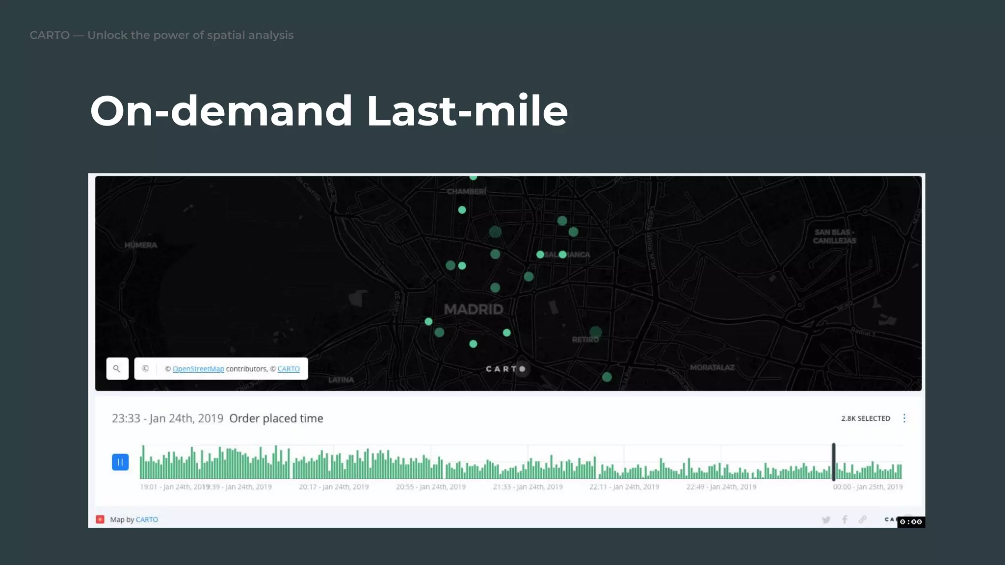 CARTO — Unlock the power of spatial analysis
On-demand Last-mile
 