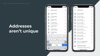 CARTO — Unlock the power of spatial analysis
Addresses
aren’t unique
 