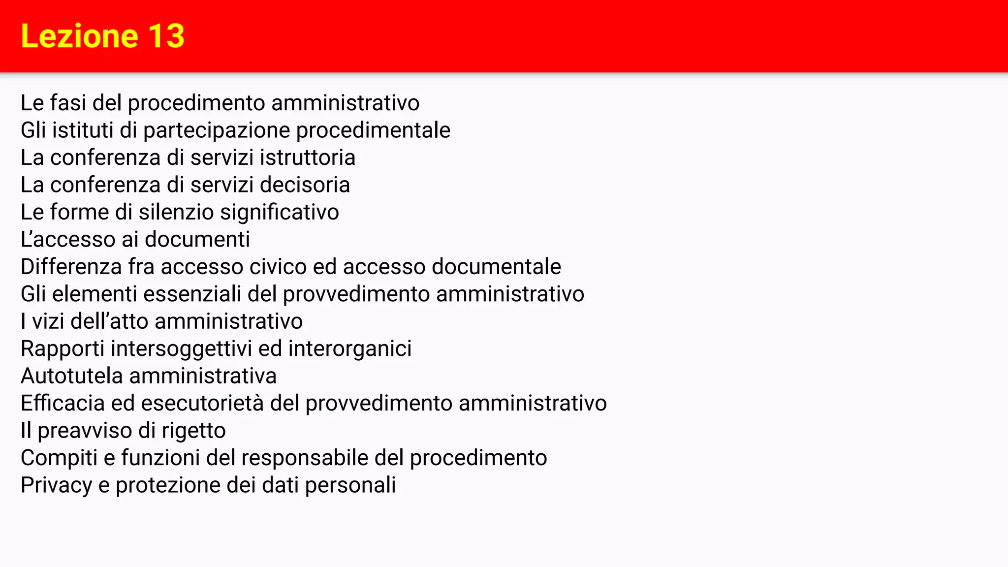 Lezione n. 13 - Esercitazione alla prova orale: analisi di esempi di