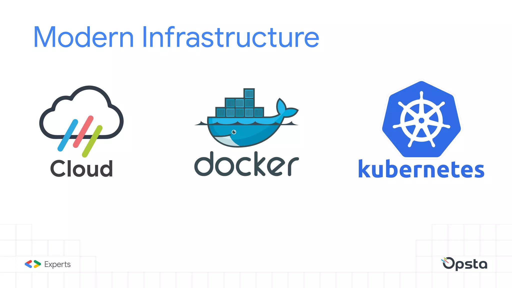 Modern Infrastructure
Cloud
 