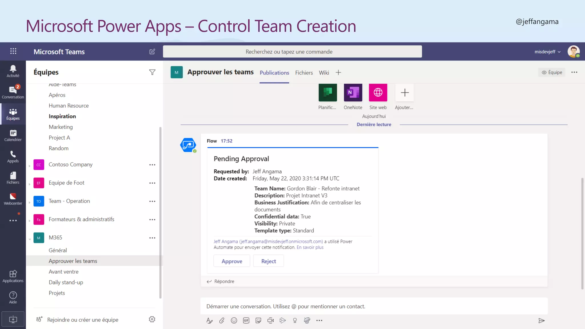 @jeffangama
Microsoft Power Apps – Control Team Creation
 