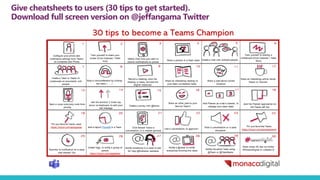@jeffangama
Give cheatsheets to users (30 tips to get started).
Download full screen version on @jeffangama Twitter
 