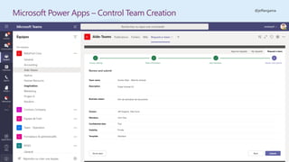 @jeffangama
Microsoft Power Apps – Control Team Creation
 