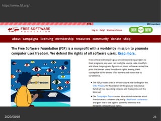 2020/08/01 23
https://www.fsf.org/
 