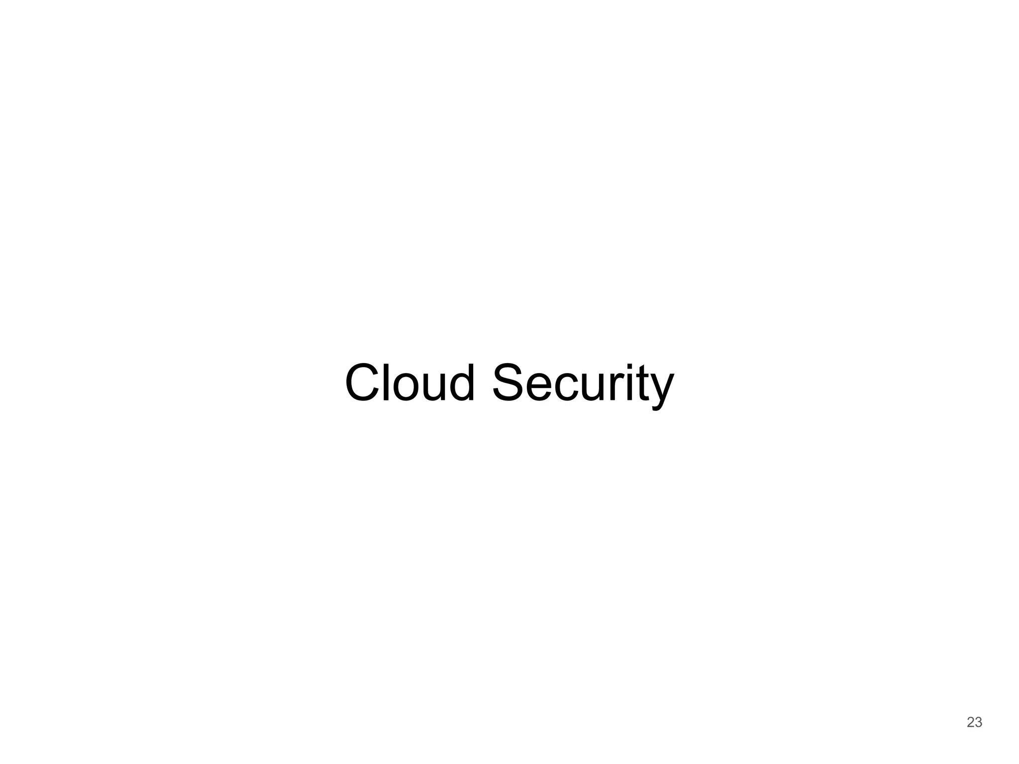 Cloud Security
23
 