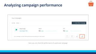 Analyzing campaign performance
Here, you can check the performance of a particular campaign
 
