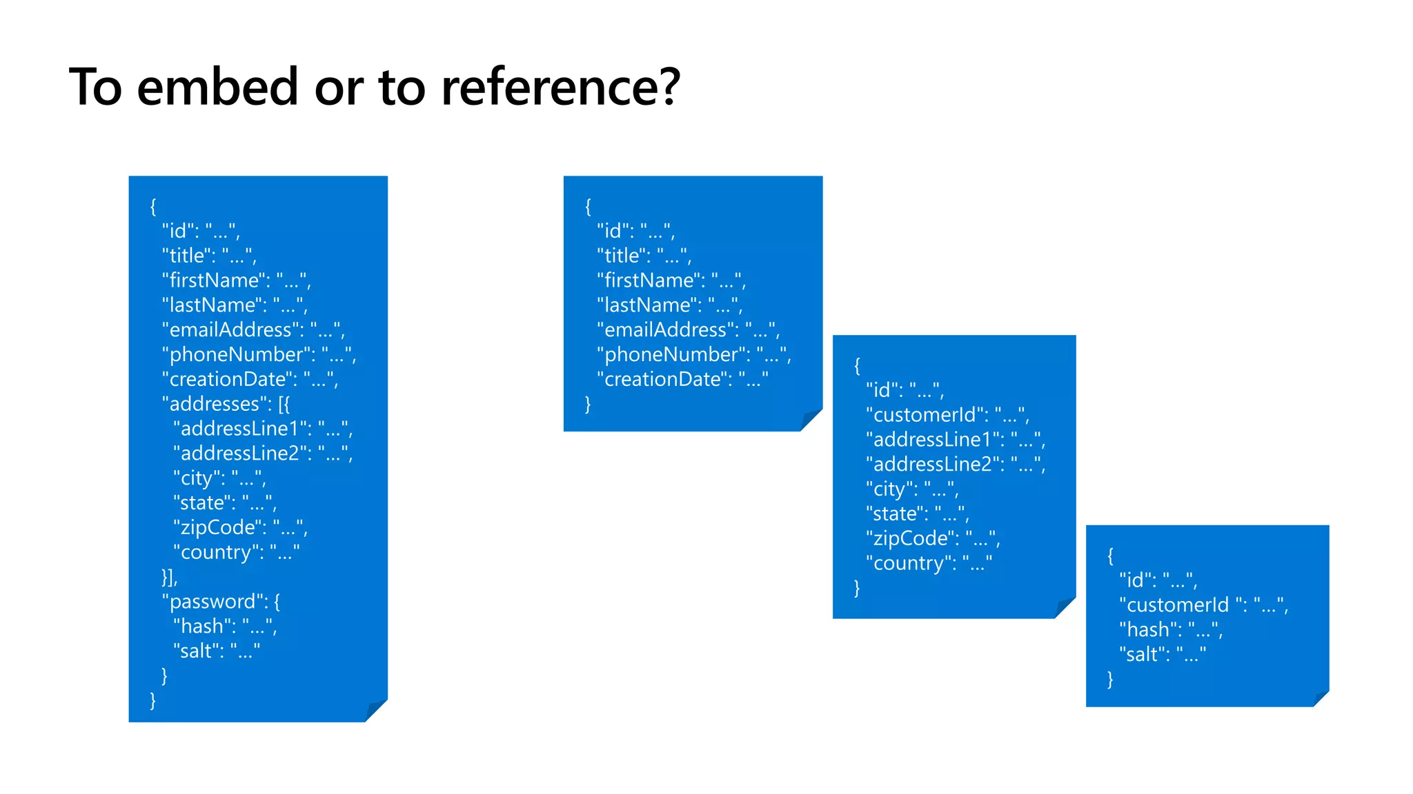 To embed or to reference?
 
