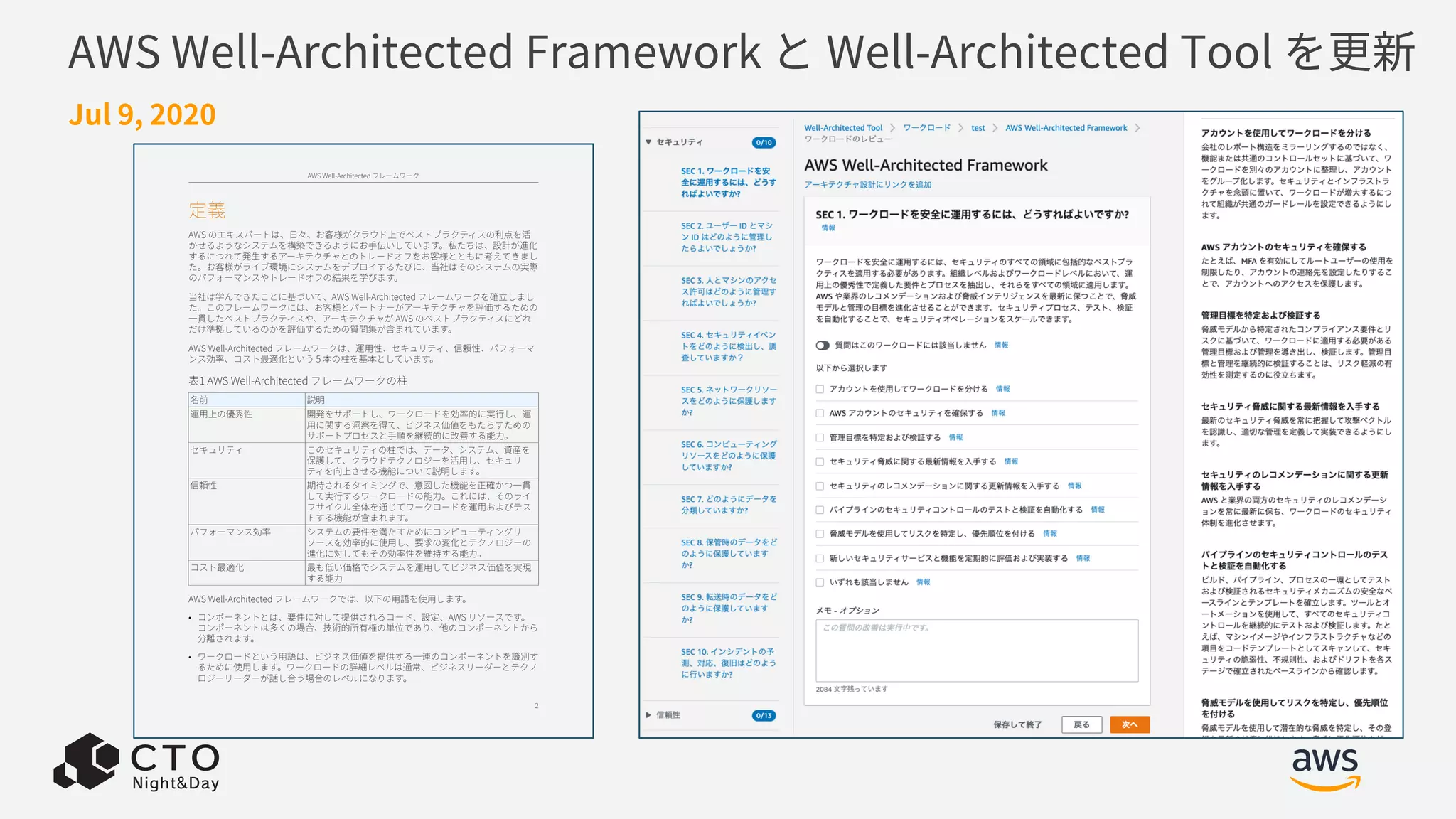 AWS Well-Architected Framework と Well-Architected Tool を更新
Jul 9, 2020
 