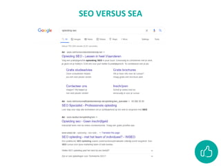 SEO VERSUS SEA
 