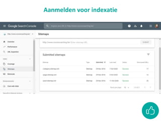 Aanmelden voor indexatie
 