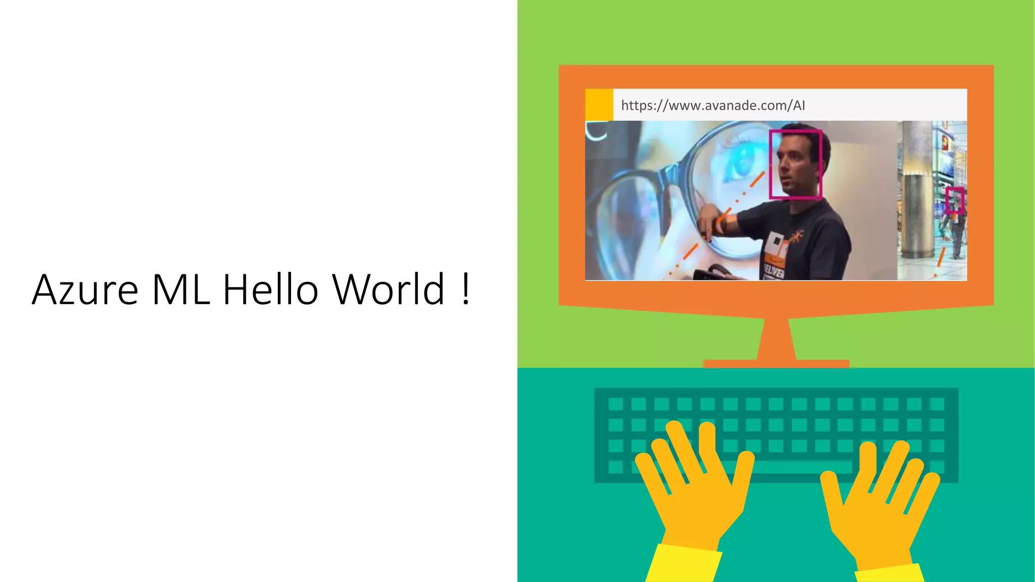Azure ML Hello World !
MakeMagicHappen();
https://www.avanade.com/AI
 