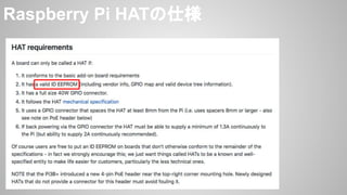 Raspberry Pi HAT 仕様
 
