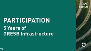 4
PARTICIPATION
5 Years of
GRESB Infrastructure
 