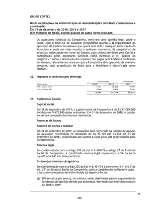 Fornecemos também aos responsáveis pela governança declaração de que cumprimos com as
exigências éticas relevantes, incluindo os requisitos aplicáveis de independência, e comunicamos
todos os eventuais relacionamentos ou assuntos que poderiam afetar, consideravelmente, nossa
independência, incluindo, quando aplicável, as respectivas salvaguardas.
Dos assuntos que foram objeto de comunicação com os responsáveis pela governança, determinamos
aqueles que foram considerados como mais significativos na auditoria das demonstrações contábeis
do exercício corrente e que, dessa maneira, constituem os principais assuntos de auditoria.
Descrevemos esses assuntos em nosso relatório de auditoria, a menos que lei ou regulamento tenha
proibido divulgação pública do assunto, ou quando, em circunstâncias extremamente raras,
determinarmos que o assunto não deve ser comunicado em nosso relatório porque as consequências
adversas de tal comunicação podem, dentro de uma perspectiva razoável, superar os benefícios da
comunicação para o interesse público.
São Paulo, 13 de novembro de 2020.
BDO RCS Auditores Independentes SS
CRC 2 RS 005519/F-0
Victor Henrique Fortunato Ferreira
Contador CRC 1 SP 223326/O-3 – S - RS
21
419
 