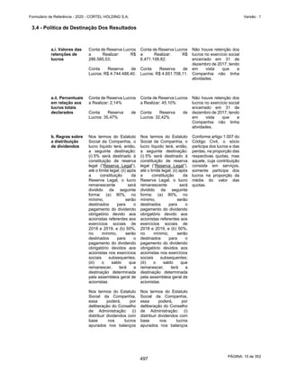 GRUPO CORTEL
Notas explicativas da Administração às demonstrações contábeis consolidadas e
combinadas
Em 31 de dezembro de 2019, 2018 e 2017
(Em milhares de Reais, exceto quando de outra forma indicado)
ƒ Perdas esperadas (impairment) de contas a receber – envolve a mensuração
de perda de crédito esperada para contas a receber e ativos contratuais:
principais premissas na determinação da taxa média ponderada de perda
(Nota Explicativa 3.3);
ƒ Propriedade para Investimentos – envolve mensuração do valor justo dos
jazigos perpétuos e temporários disponíveis para serem comercializados
(Nota Explicativa 3.5);
ƒ Provisão para contingências – envolve a mensuração de provisão para perdas
com demandas judiciais e administrativas envolvendo a probabilidade e
magnitude das saídas de recursos (Nota Explicativa 3.12); e,
ƒ Determinação da vida útil do ativo imobilizado e intangível – envolve a
revisão anual da vida útil do ativo imobilizado e intangível e as possíveis
evidências que seus ativos possam estar desvalorizados (Nota Explicativa
3.8).
5. Novas normas, interpretações e alterações já adotadas no período
CPC 06 - R2 (IFRS 16) Operações de arrendamento mercantil
Vigente a partir de 1º de janeiro de 2019, revoga o CPC 06 – R1 (IAS 17) e
correspondentes interpretações, sendo seu principal impacto o reconhecimento
de todos os arrendamentos no balanço patrimonial das entidades do Grupo
Cortel, independentemente se operacional ou financeiro. Com isso, os
arrendamentos operacionais, que antes eram divulgados apenas em nota
explicativa como “Obrigações contratuais não registradas”, passam a ser
registrados contabilmente. Como resultado, passa a existir um modelo único de
contabilização dos arrendamentos, formado pelo ativo de direito de uso e pelo
passivo de arrendamento, que representa a obrigação de efetuar pagamentos
do arrendamento.
ICPC 22 (IFRIC 23) – Tributos sobre o lucro
O ICPC 22 (IFRIC 23) – Tributo sobre o lucro, esclarece como mensurar e
reconhecer os tributos sobre o lucro quando há incertezas.
Esta interpretação trata: a) se a entidade deve considerar tratamentos fiscais
incertos separadamente; b) as premissas que a entidade deve elaborar sobre o
exame de tratamentos fiscais por autoridades fiscais; c) como a entidade deve
determinar o lucro tributável (prejuízo fiscal), base fiscal, prejuízos fiscais não
utilizados, créditos fiscais não utilizados e alíquotas fiscais; e d) como a
entidade deve considerar mudanças em fatos e circunstâncias.
Estas normas não tiveram efeito relevante quando da adoção inicial.
52
450
 