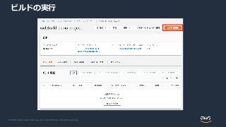 © 2020, Amazon Web Services, Inc. or its Affiliates. All rights reserved.
ビルドの実行
 