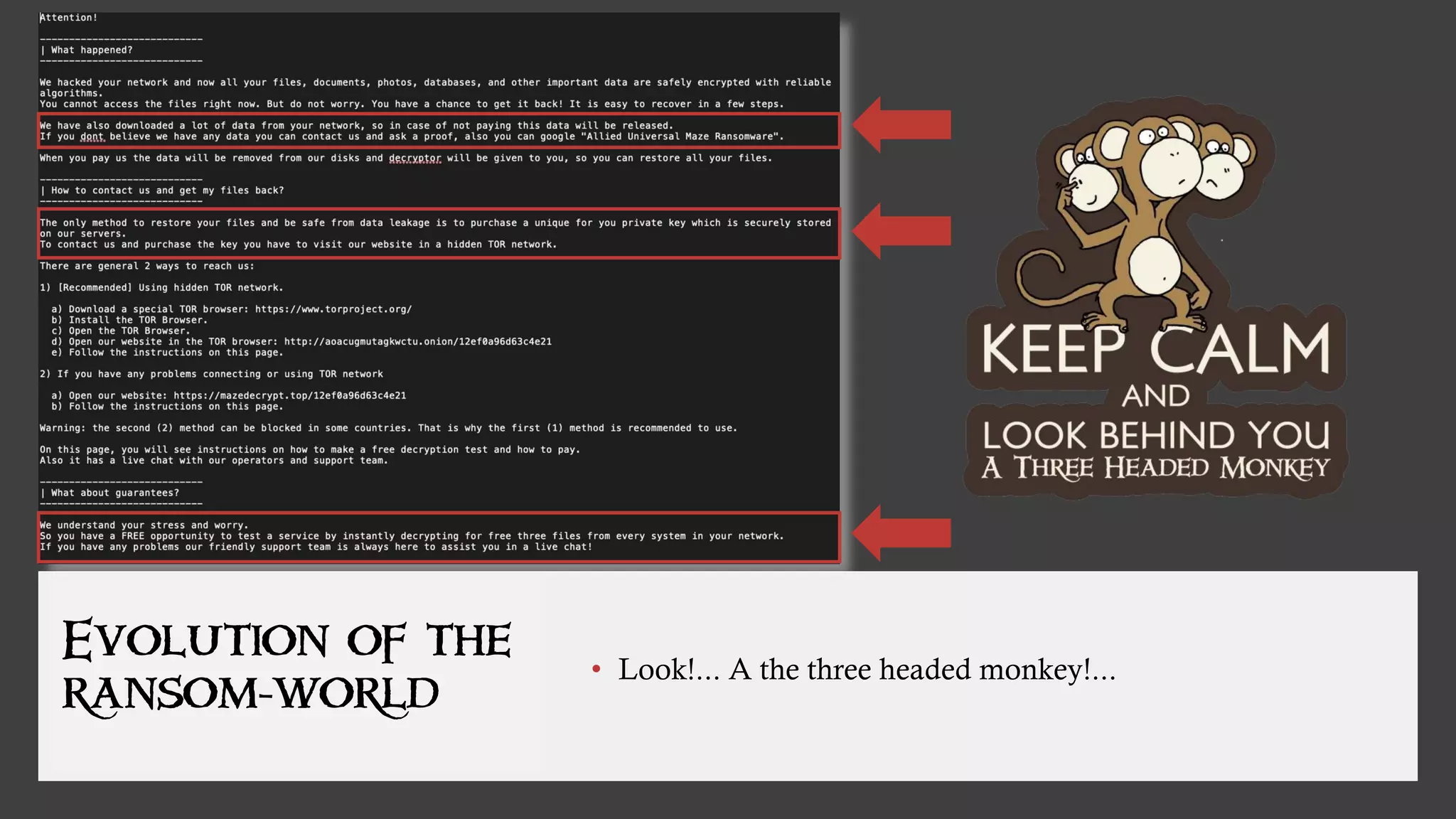 7 ©2020 RSA Security LLC or its affiliates. All rights reserved.
• Look!... A the three headed monkey!...
Evolution of the
ransom-world
 