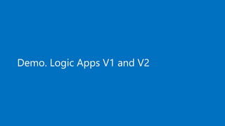 Demo. Logic Apps V1 and V2
 