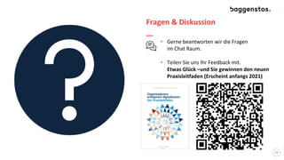14
Fragen & Diskussion
• Gerne beantworten wir die Fragen
im Chat Raum.
• Teilen Sie uns Ihr Feedback mit.
Etwas Glück –und Sie gewinnen den neuen
Praxisleitfaden (Erscheint anfangs 2021)
 