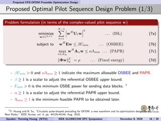 Optimal Preamble Design for Short Packet Circularly Pulse-Shaped OFDM ...