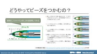 https://ros.xrea.jp/瀬戸内ROS勉強会2020/12/14 ROS Japan UG Re: #35 自作／カスタムロボットのROS対応 Webinar https://ros.xrea.jp/
どうやってビーズをつかむの？
唐突に、シャーペンのしくみを説明してみる
日本筆記具工業会 [ http://www.jwima.org/sharp-pencil/03-1sharp-pencil/03-1sharp-pencil.html ]より引用
 