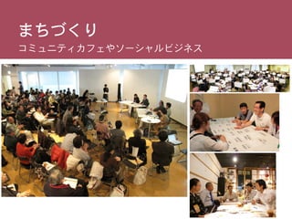 まちづくり
コミュニティカフェやソーシャルビジネス
 
