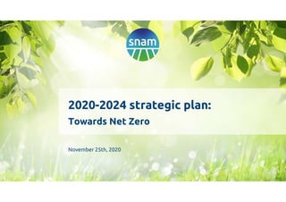 2020-2024 strategic plan:
Towards Net Zero
November 25th, 2020
 