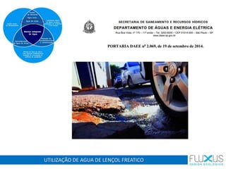 UTILIZAÇÃO DE AGUA DE LENÇOL FREATICO
 