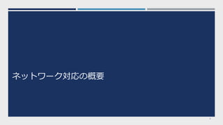 ネットワーク対応の概要
6
 
