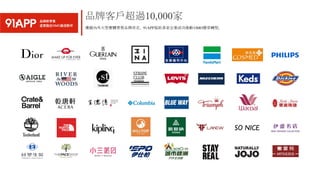 品牌客戶超過10,000家
獲國內外大型實體零售品牌肯定， 91APP協助多家企業成功推動 OMO變革轉型。
 