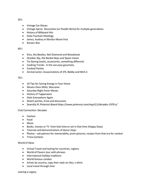 Building Great Programs for Seniors: Presenter Outline (July 2020) | PDF