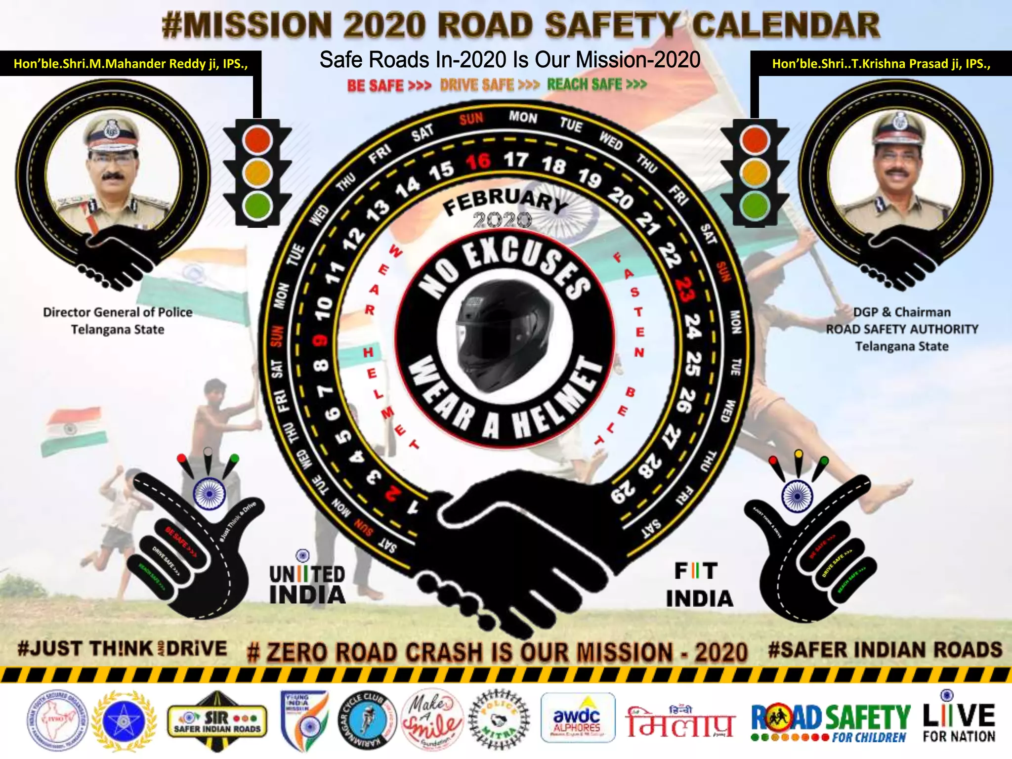 Ghansham Rhc Road Safety Calendar - 2020 Mission Zero Road Crash. Courtesy- Ghansham ...