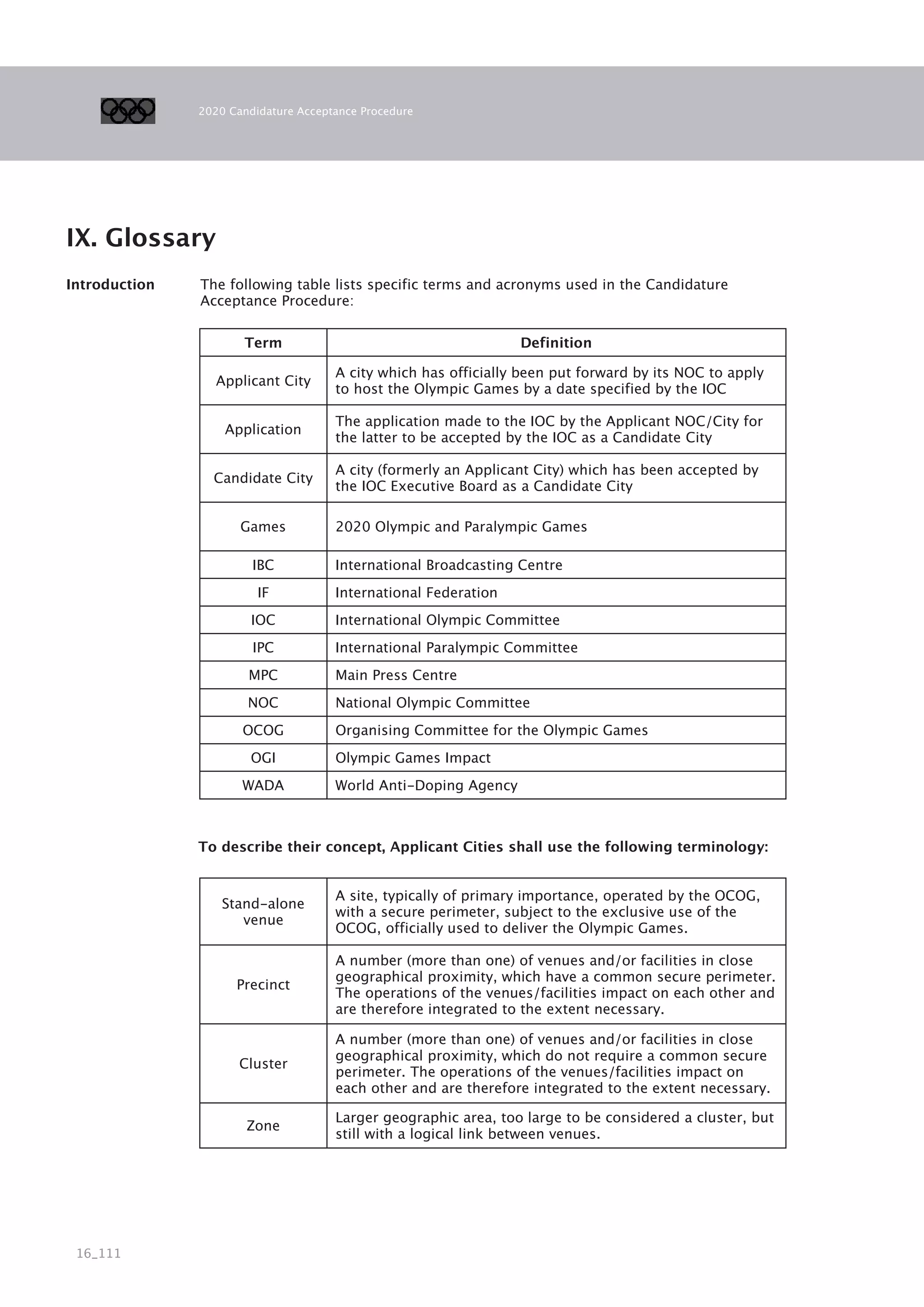 IOC Questionnaire for Olympic Games Host city | PDF