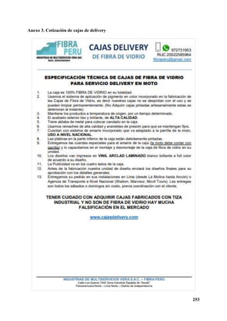 253
Anexo 3. Cotización de cajas de delivery
 