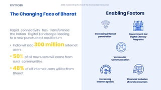 9
The Changing Face of Bharat
Rapid connectivity has transformed
the Indian Digital Landscape leading
to a new punctuated ...