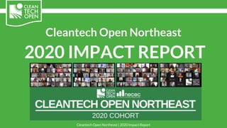 Cleantech Open Northeast
2020 IMPACT REPORT
Cleantech Open Northeast | 2020 Impact Report
 