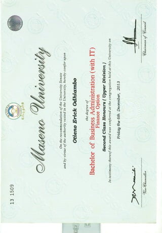 Erick Certificate