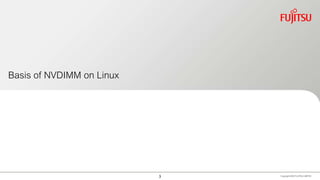 Basis of NVDIMM on Linux
Copyright 2020 FUJITSULIMITED3
 