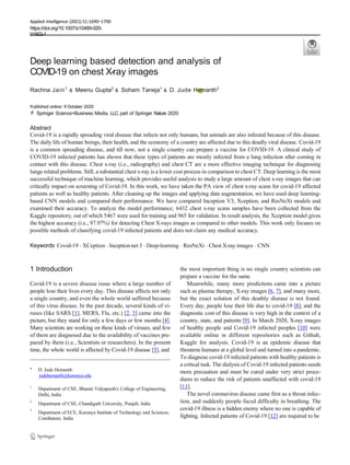 2020 Deep learning based detection and analysis of COVID-19 on chest X ...